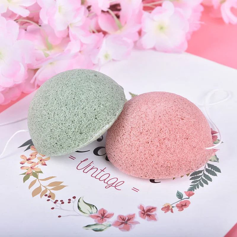 Natural Konjac Face Cleansing Sponge | Gentle Exfoliating Puff Facial Cleansing Sponge QXL