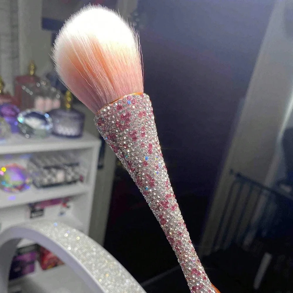 Rhinestone Foundation Brush – Flat Arched Powder Makeup Tool Foundation Makeup Brush QXL