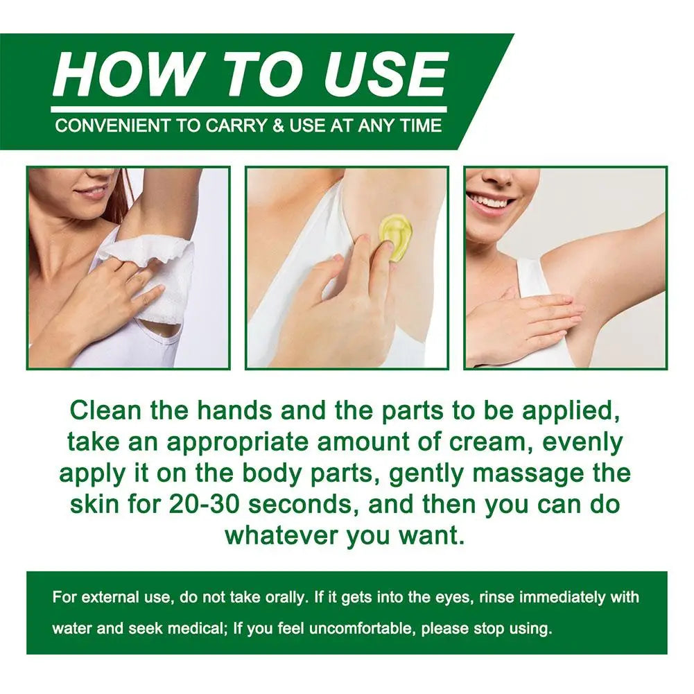 Underarm Deodorant Cream – Unisex All-Day Freshness 10g Deodorant Cream QXL