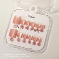 Cat Eye Press-On Toe Nails | Short Square False Toenails 10pc Press-On Toenails QXL 8