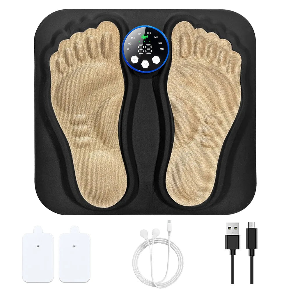 Portable 3D Foot Massager | Acupressure & Microcurrent Pad Foot Massager QXL A4-Remote