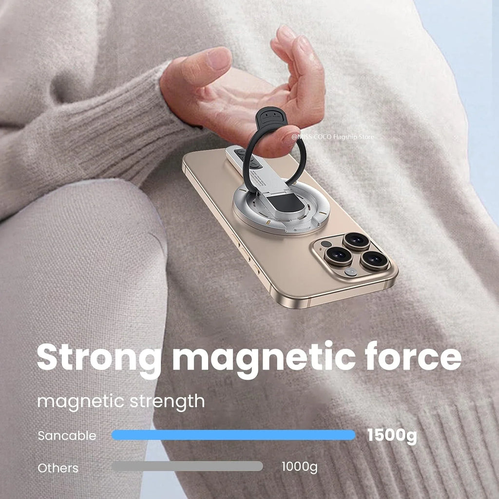 360° Rotating Magnetic Ring Phone Holder | Desktop & Travel Phone Ring Holder QXL