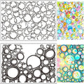 Clear Silicone Stamps | Summer Sea Circle Dots Design Craft Stamp QXL AECH04-14499