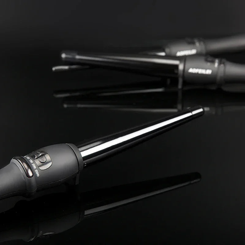 Ceramic Cone Hair Curling Iron | Digital Temp Wand Styler Hair Curling Iron QXL