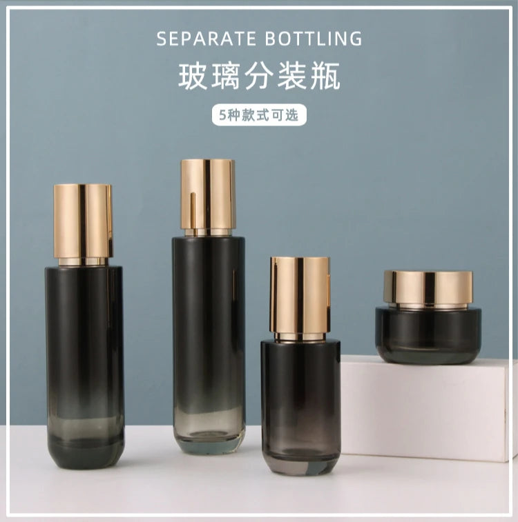 Glass Refillable Cosmetic Bottle – Spray, Jar & Lotion Cosmetic Packaging Bottle QXL