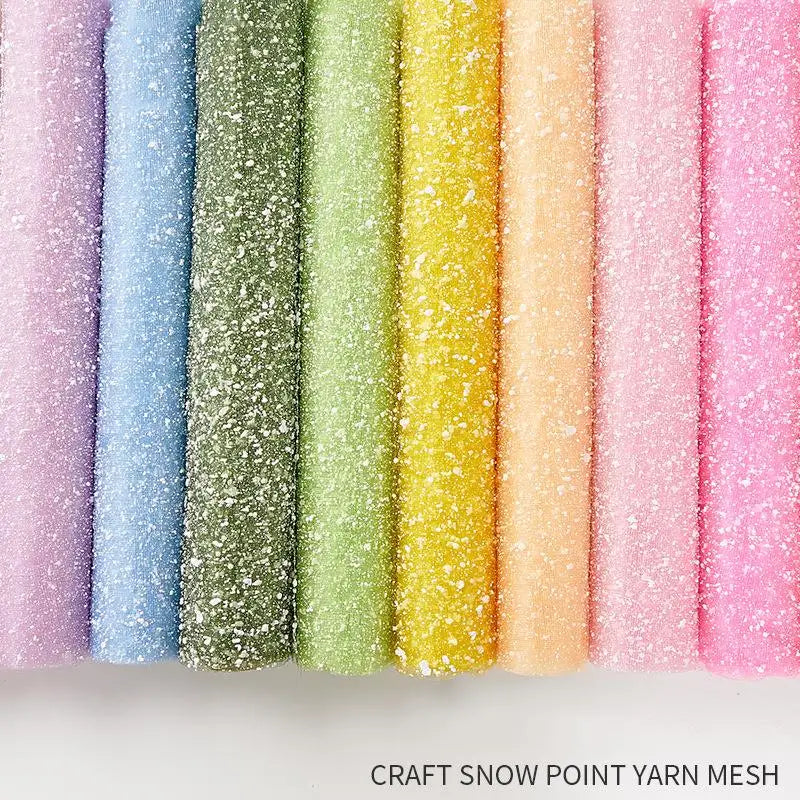 Snow Yarn Mesh Flower Wrapping Gauze | Bouquet Packaging Roll Flower Wrapping Gauze QXL