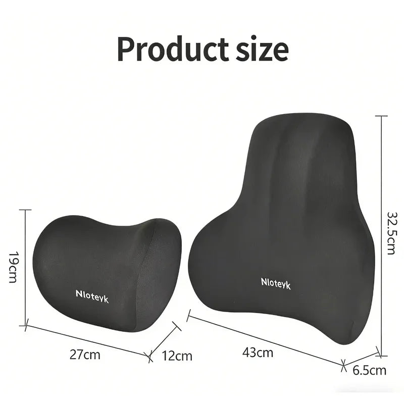 Car Neck Cushion & Lumbar Support Memory Foam Pillow Car Seat Cushion QXL