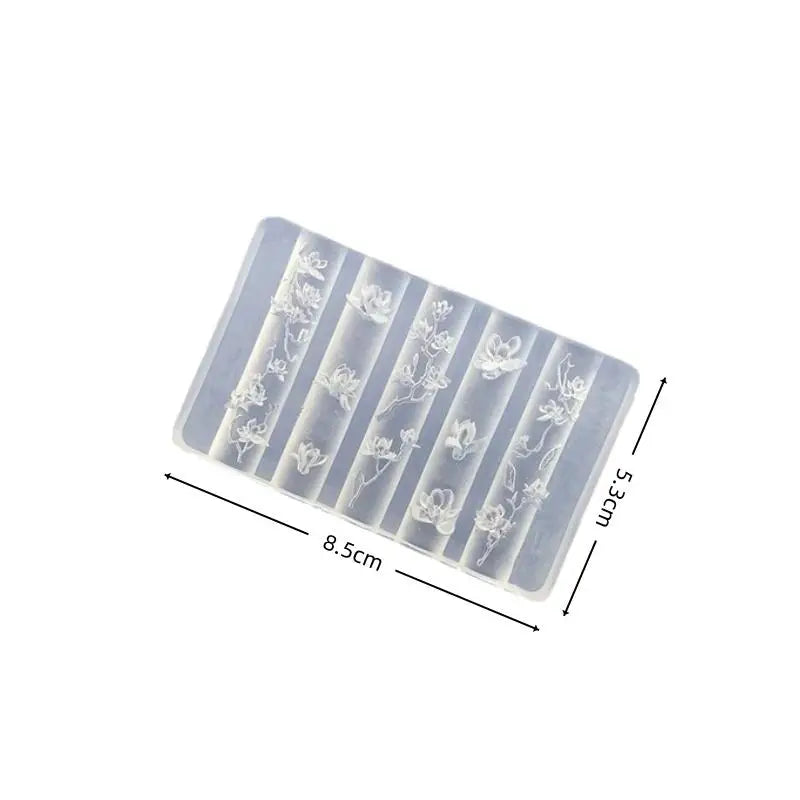 3D Flower Silicone Nail Art Mold | Flexible DIY Template Tool Silicone Nail Mold QXL