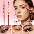 KOSSHOW 2-Pack Eyeliner & Eyeshadow Brushes – Diamond Handle Eye Makeup Brushes QXL Gold