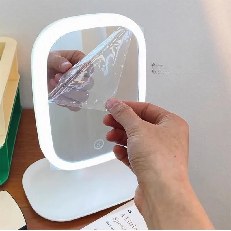 LED Touch Vanity Mirror | Illuminated Desktop Makeup Mirror LED Vanity Mirror QXL