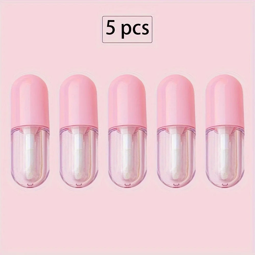 Refillable Mini Lip Gloss Tubes DIY Lipstick Containers 5/10 Pack Lip Gloss Container QXL