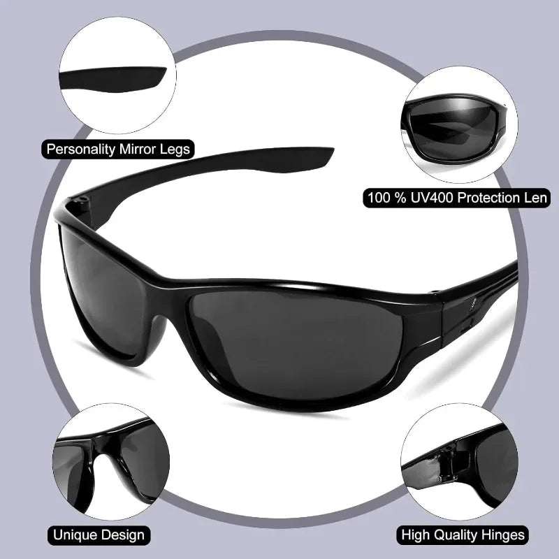 Unisex Polarized Sunglasses UV400 | Retro Lightweight Shades Polarized Sunglasses QXL