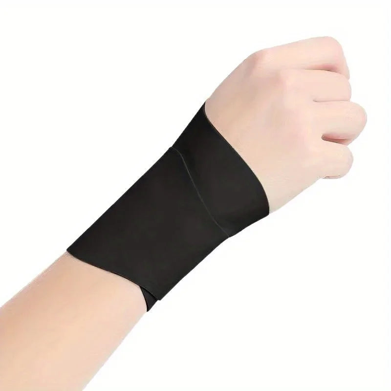 Ultra-Thin Elastic Wristband Support | Tennis, Basketball & Fitness Elastic Wrist Support QXL Black