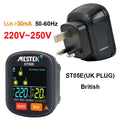 ST05 Digital Socket Tester | Voltage & Outlet Checker EU US UK Socket Tester QXL ST05E(UK Plug)