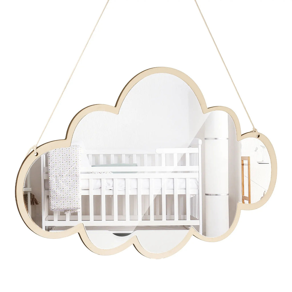 Cloud Shape Acrylic Kids Wall Mirror | Punch-Free & Shatterproof Decorative Wall Mirror QXL