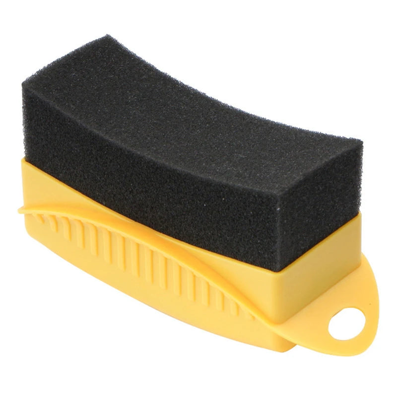 Car Tire & Wheel Waxing Sponge Applicator with Cover | ABS Tire Wax Applicator QXL Yellow