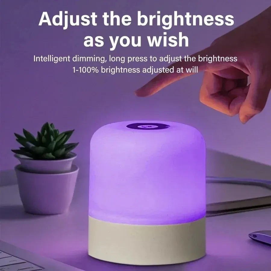 RGB Night Light with Remote | Dimmable Touch Table Lamp LED Night Light QXL