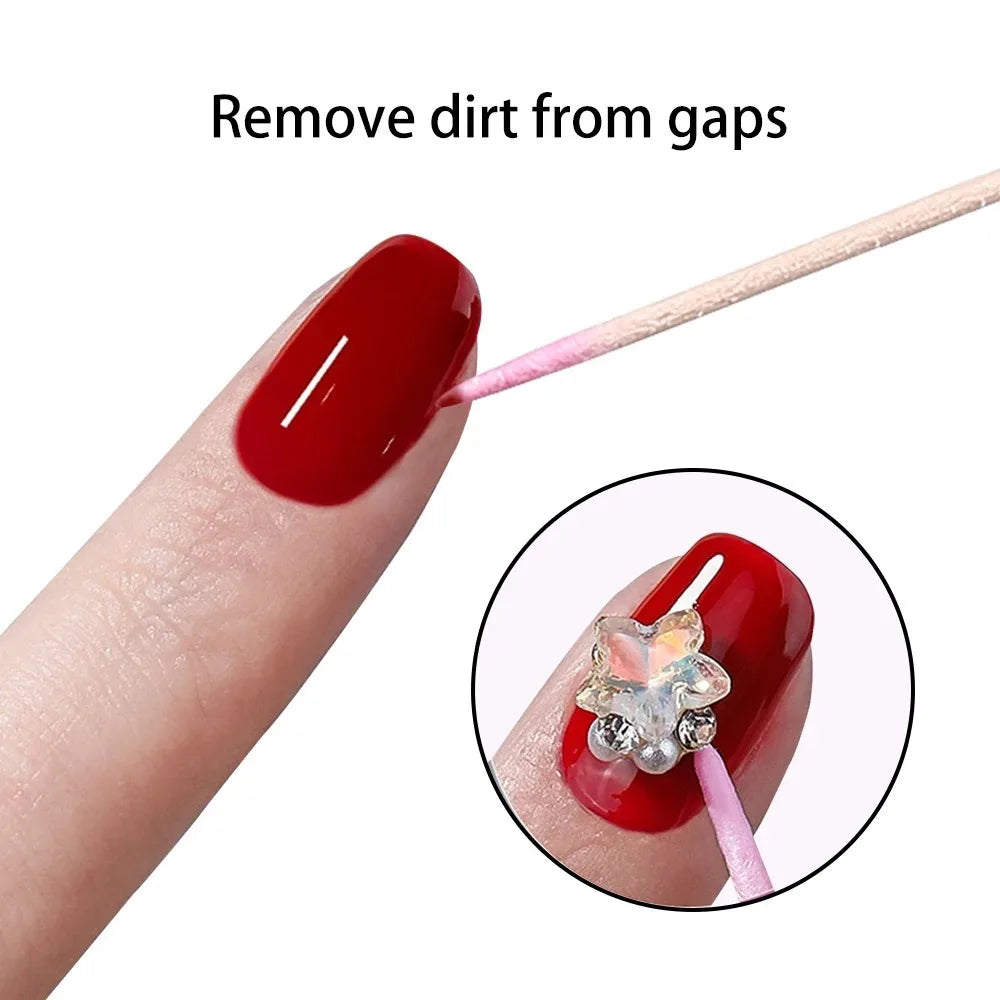 Wooden Cotton Swab Nail Art Corrector Sticks | Manicure Tool Nail Corrector Sticks QXL