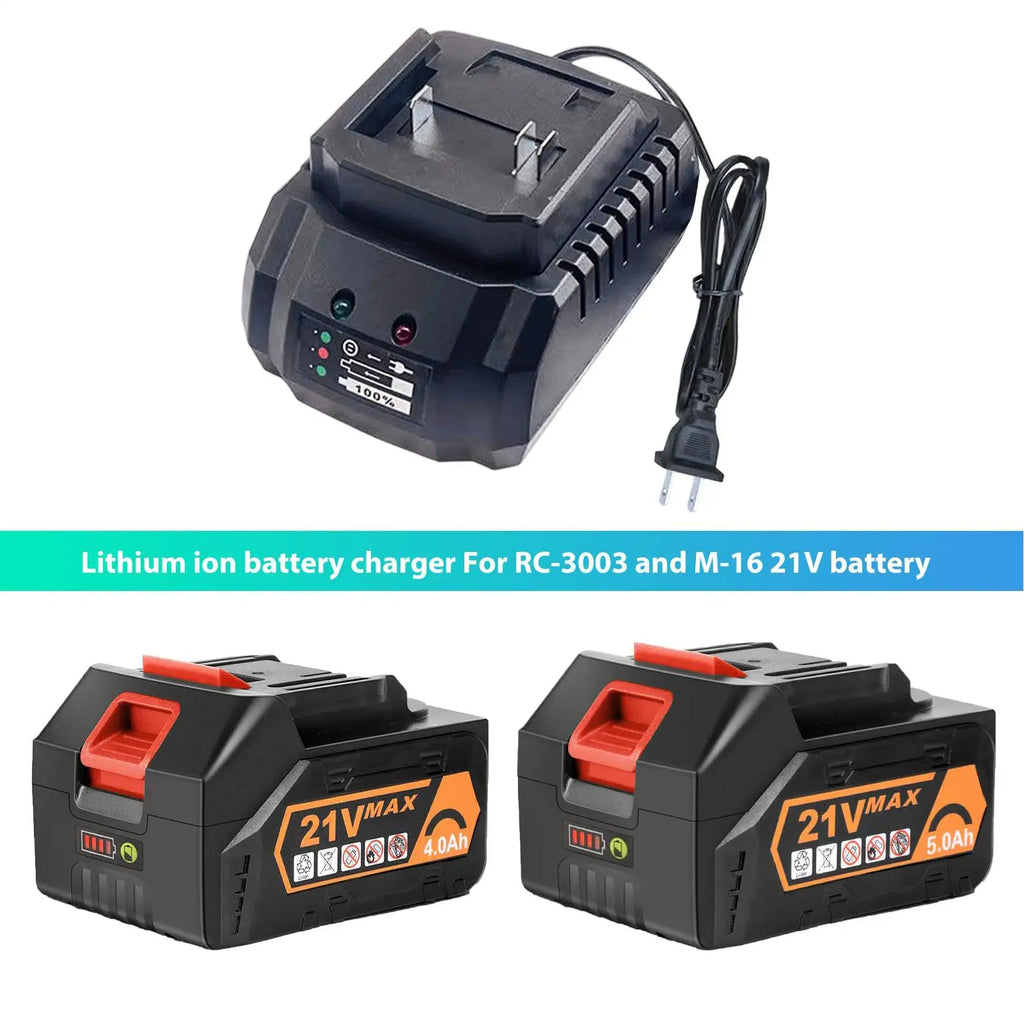 21V Lithium Battery Charger for Electric Drill, Wrench & Grinder Power Tool Charger QXL