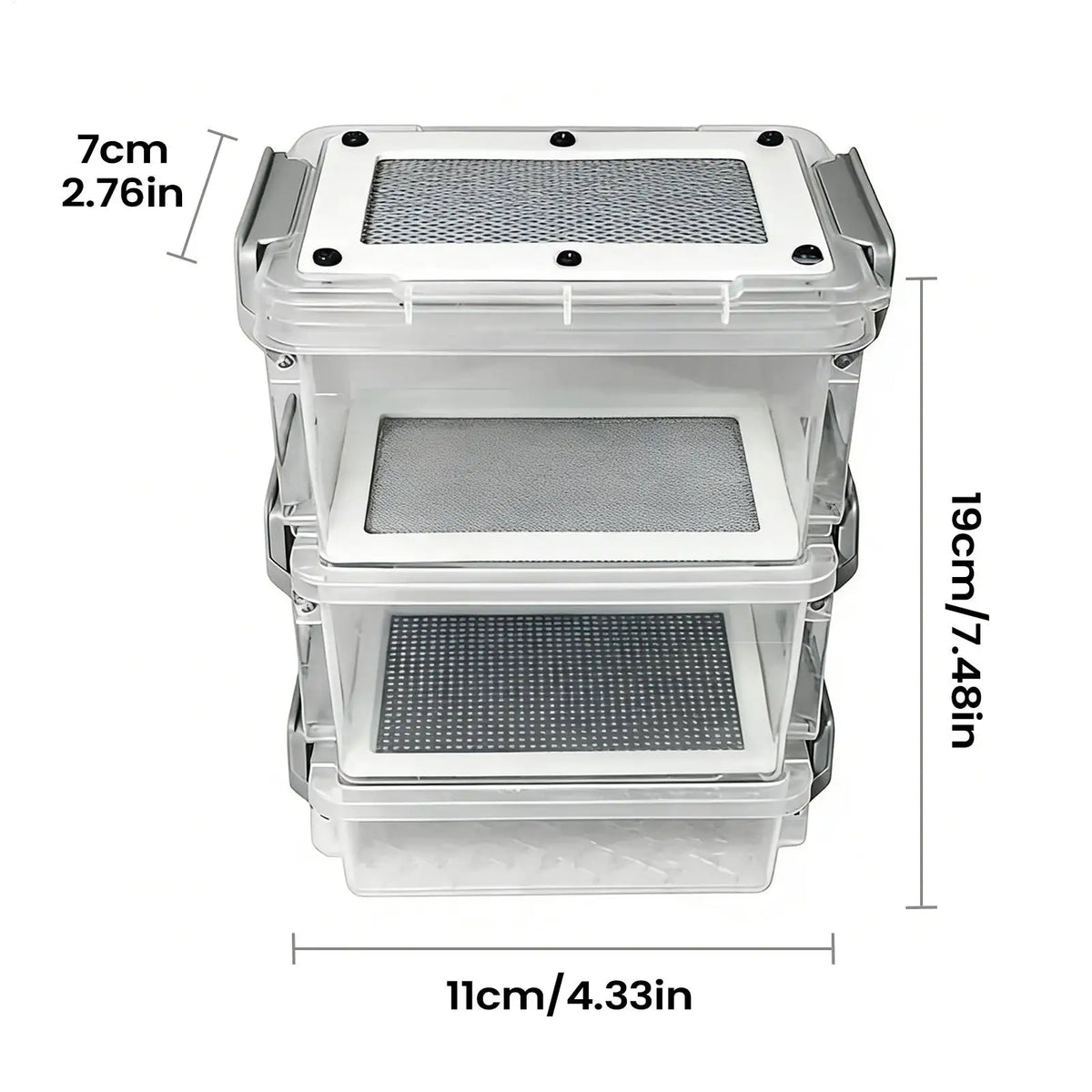 3-Layer Mealworm Breeding Kit | Transparent Feeder Breeder Box Insect Breeding Kit QXL