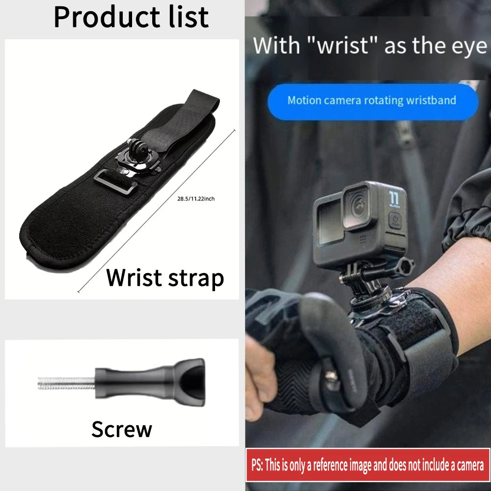 Adjustable Chest Mount Harness for Action Cameras & Phones Camera Chest Mount QXL Wrist strap 2in1