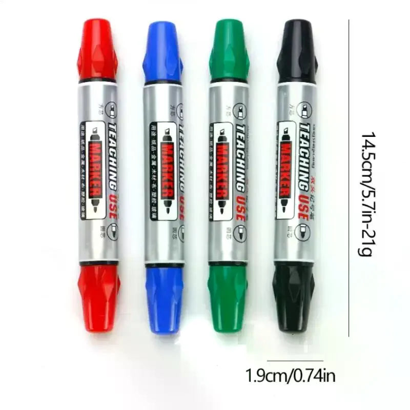 Dual Tip Permanent Marker | Oil-Based Waterproof Multi-Surface Permanent Marker QXL