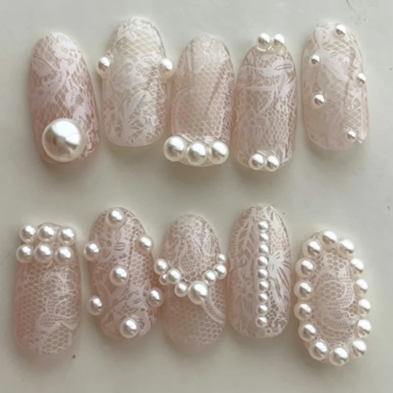 12-Grid Mixed White Pearl Nail Charms | Flatback Bead Set Nail Art Pearls QXL