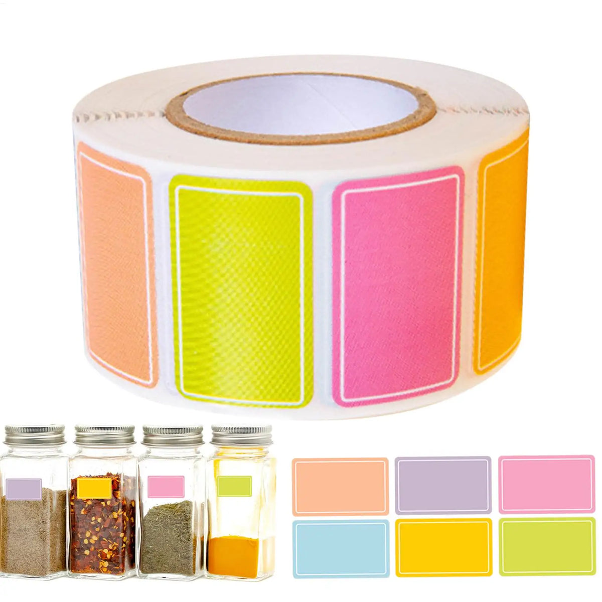 500-Pc Waterproof Color Coding Labels | Removable Sticker Roll Color Coding Labels QXL
