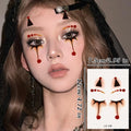Halloween Joker Clown Temporary Face Tattoo Sticker Waterproof Temporary Face Tattoo QXL B