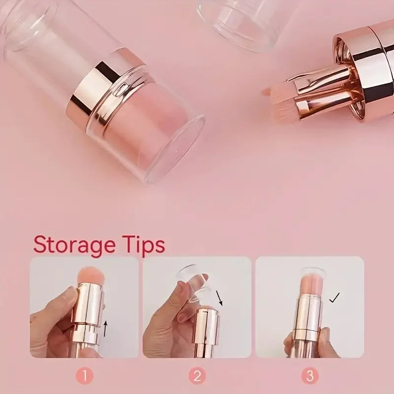 VERONNI 5-in-1 Retractable Portable Makeup Brush Set Retractable Makeup Brush QXL