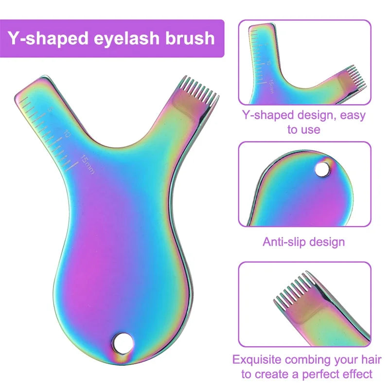 Y-Shape Stainless Steel Lash Lift Brush & Eyelash Comb Tool Lash Lift Brush QXL