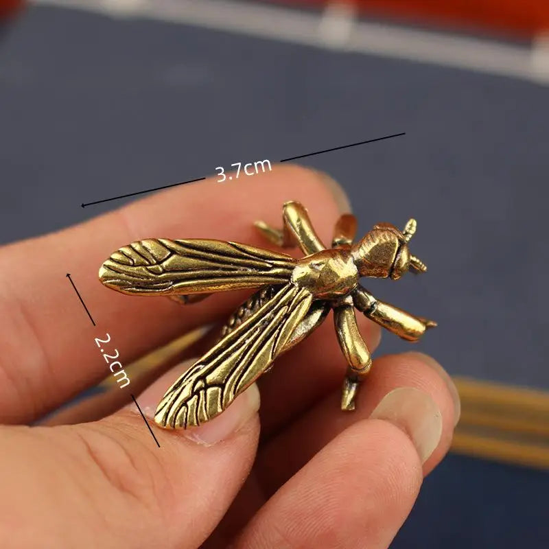 Solid Brass Mosquito Statue | Vintage Insect Desk Sculpture Decorative Sculpture QXL Default Title