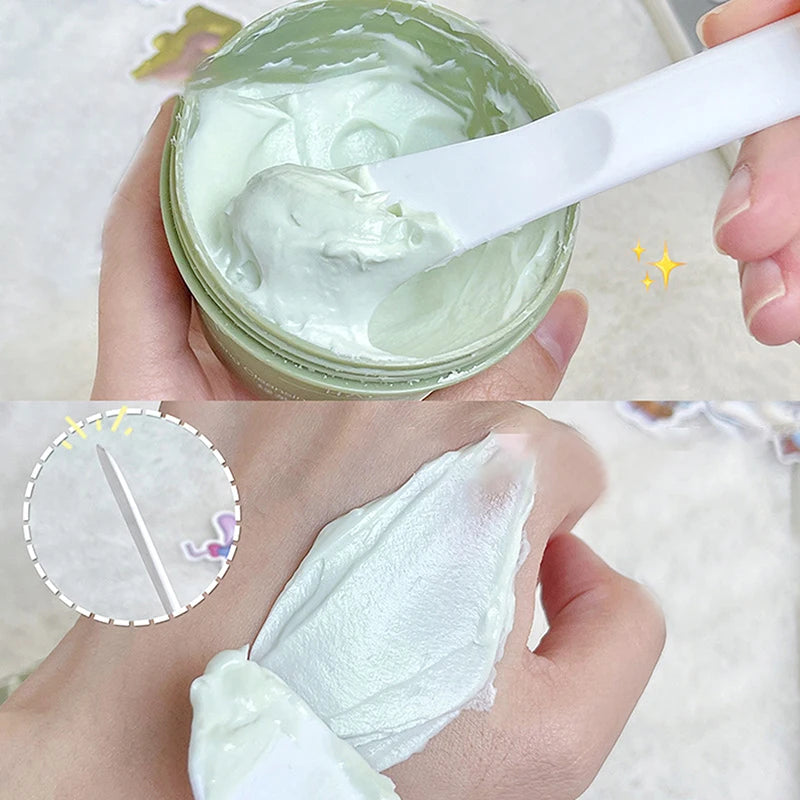 Double-Ended Silicone Face Mask Brush | Fan & Scraper Face Mask Brush QXL