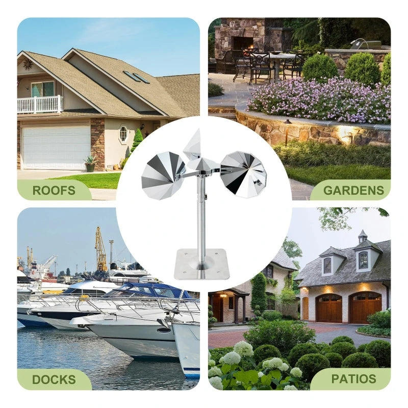 Dreamburgh Reflective Bird Repeller Wind-Powered Swivel Spinner Bird Repeller Spinner QXL