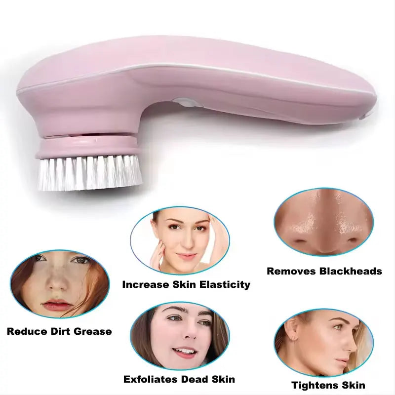 3-in-1 Electric Face Cleansing Brush | Rechargeable Spin Electric Cleansing Brush QXL