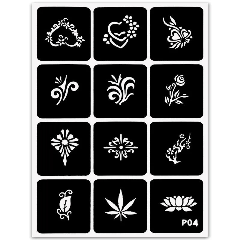 635-Piece Tattoo Stencil Book | Body Art Drawing Templates Tattoo Stencil Set QXL