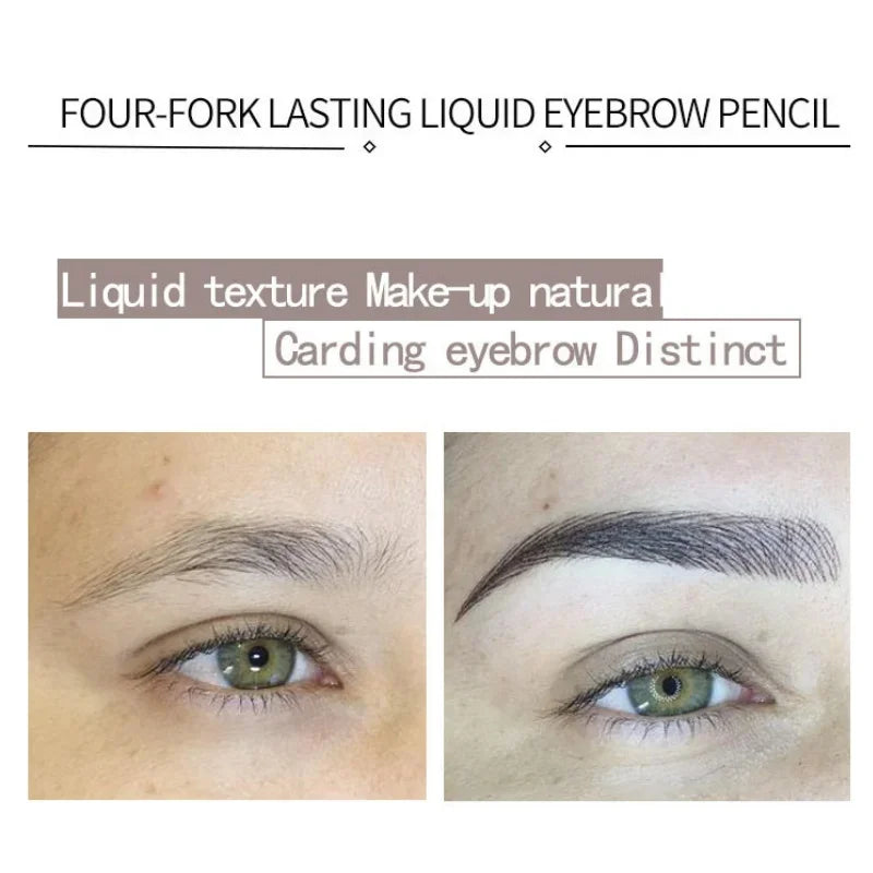 Handaiyan 4D Microblading Eyebrow Pen | 4-Fork Waterproof Eyebrow Pencil QXL