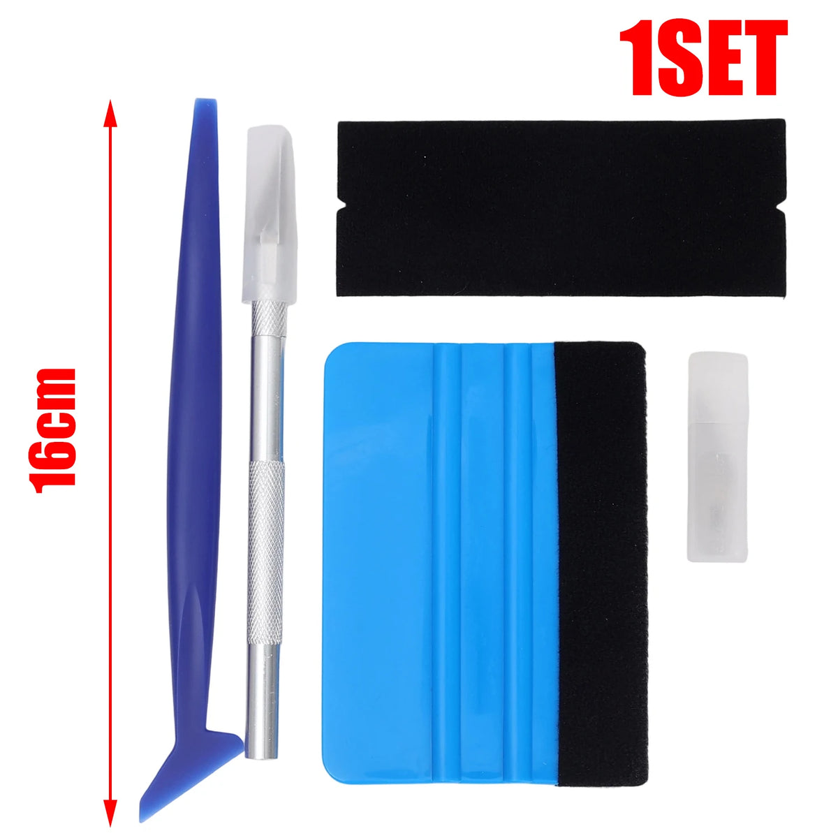 Car Wrap Edge Squeegee & Window Tint Tool Kit | 16cm Car Wrap Tool Kit QXL 1set