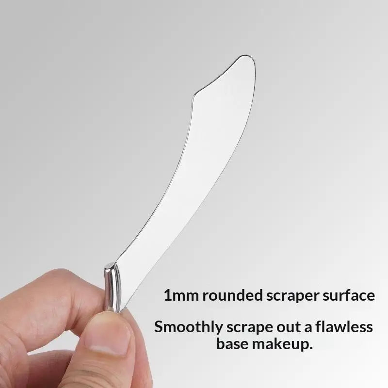 Stainless Steel Makeup Spatula – Hygienic Cosmetic Scoop Tool Makeup Spatula QXL