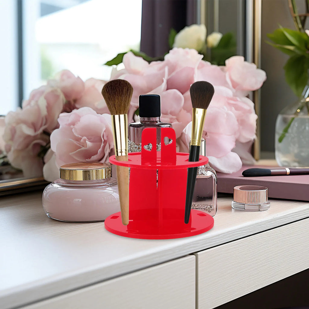5-Hole Makeup Brush Drying Stand | Travel & Vanity Organizer Brush Drying Stand QXL