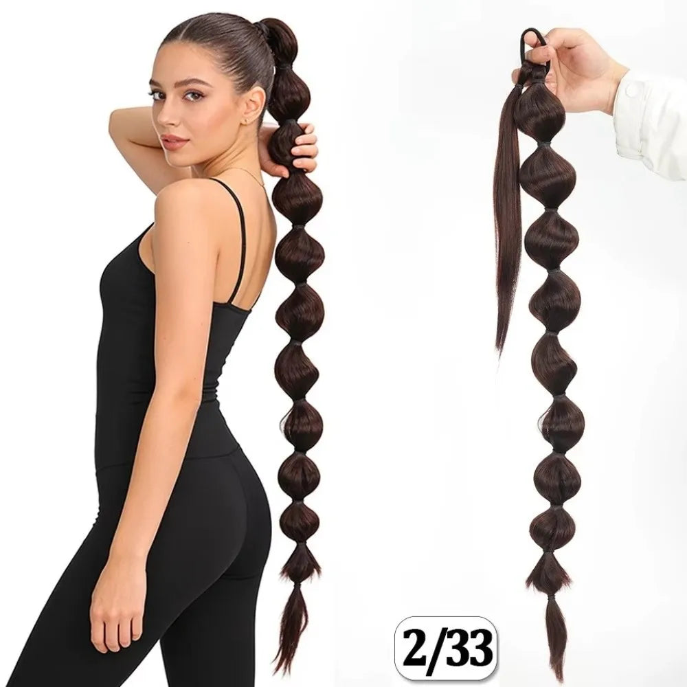75cm Bubble Ponytail Extension – Fluffy African Style Ponytail Hair Extension QXL