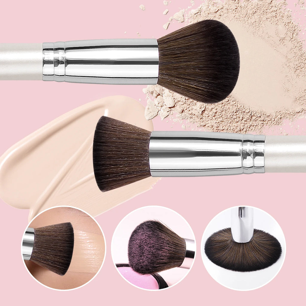 KOSSHOW Dual-Ended Makeup Brush | Foundation & Powder Dual-Ended Makeup Brush QXL