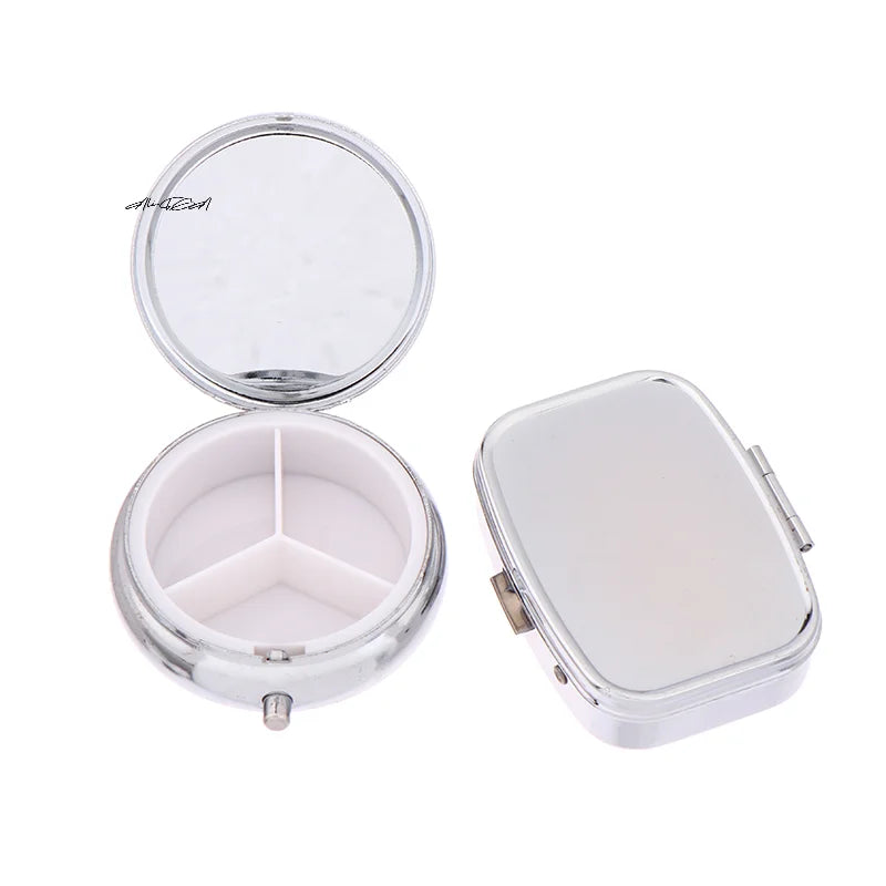 Waterproof Metal Pill Box | 2/3 Compartment Travel Case Travel Pill Organizer QXL