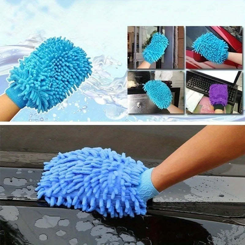Microfiber Car Wash Glove | Paint-Safe Cleaning Mitt Car Wash Mitt QXL