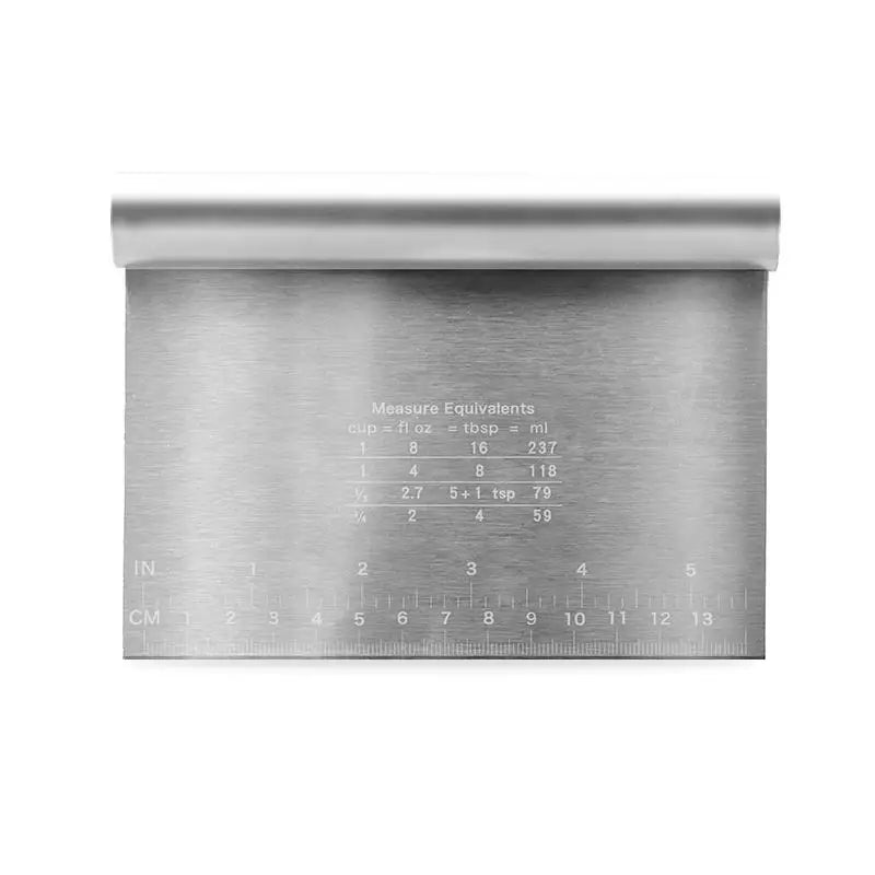 Stainless Steel Cake Scraper & Dough Spatula | Scale Edge Smoother Cake Scraper Spatula QXL