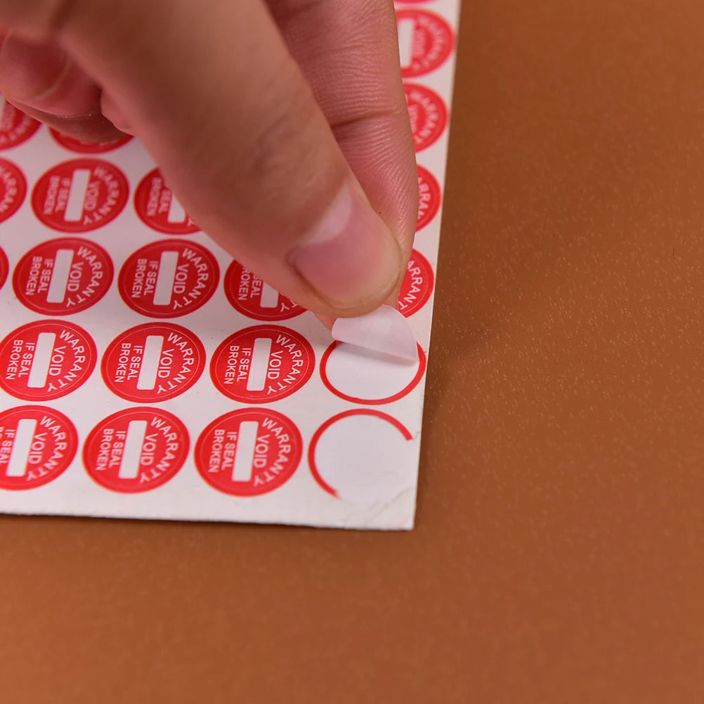208-Pack 10mm VOID Fragile Warranty Seal Stickers – Red Tamper Evident Labels QXL