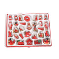 30-Pc Wooden Christmas Tree Pendant Ornaments | Cartoon Dolls Christmas Tree Ornaments QXL 1Set