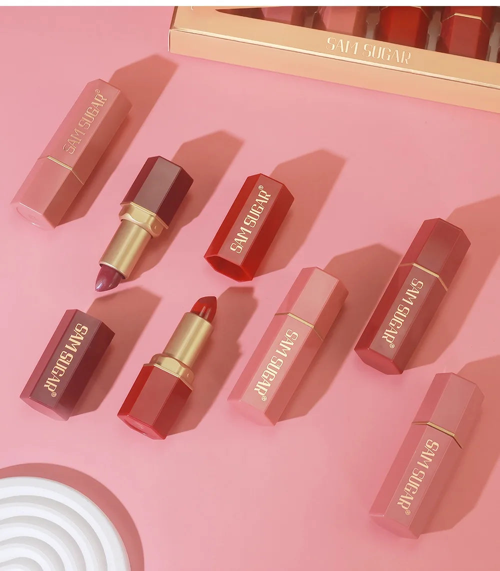 6-Pc Matte Velvet Nude Lipstick Set | Waterproof Long-Lasting Matte Lipstick Set QXL