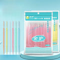 100-Pack Double-Head Interdental Floss Pick & Toothpick Brush Interdental Floss Pick QXL Default Title
