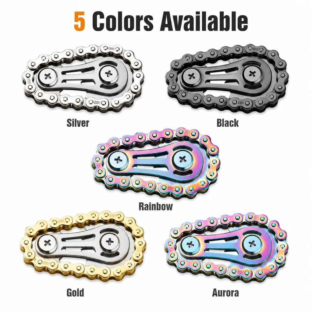 Metal Bike Chain Fidget Spinner | Zinc Alloy Gear Sprocket Toy Fidget Spinner Toy QXL
